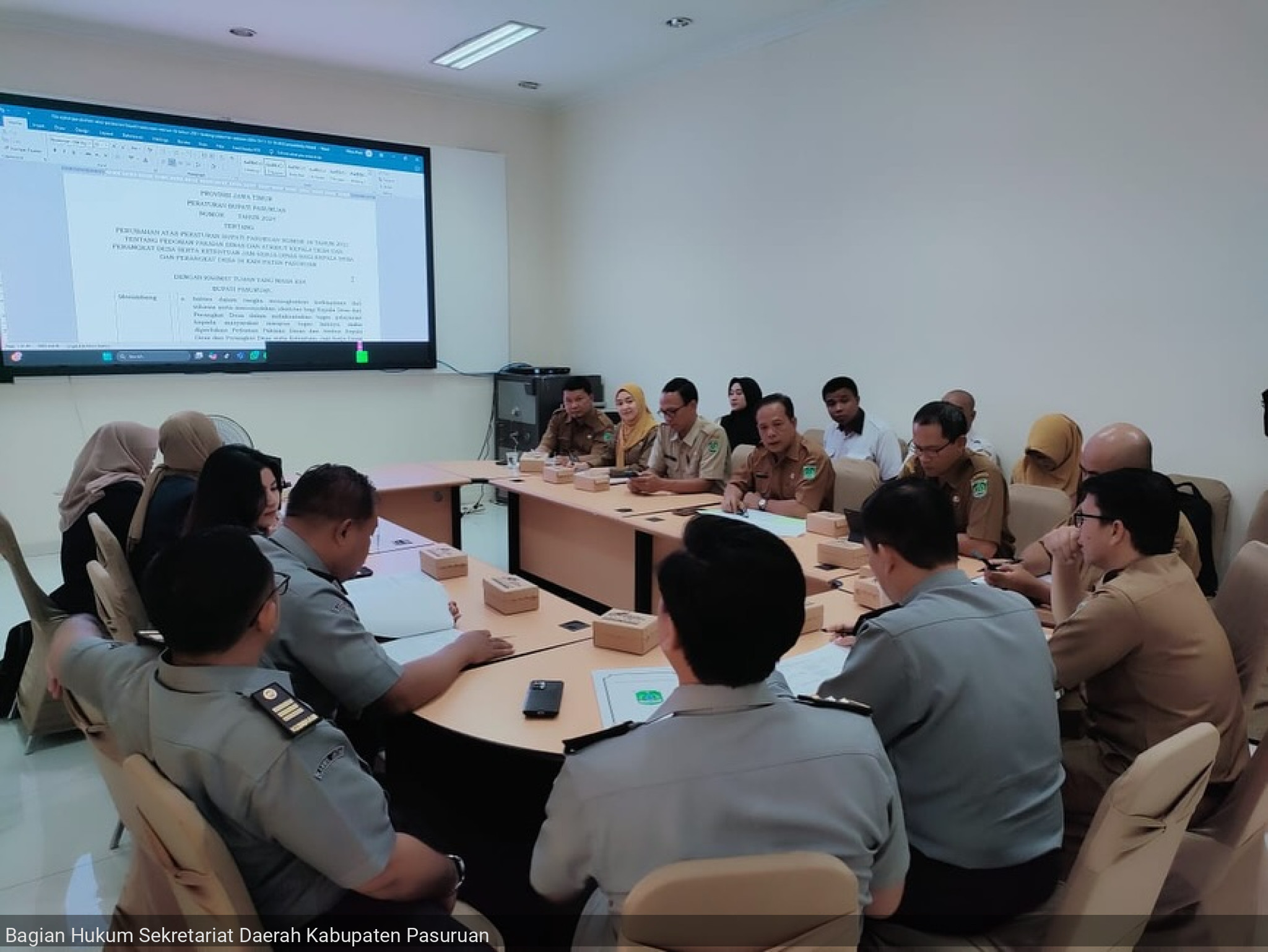 Rapat Harmonisasi, Pembulatan dan Pemantapan Konsepsi Rancangan Peraturan Kepala Daerah Kabupaten Pasuruan tentang tentang Perubahan Atas Peraturan Bupati Pasuruan Nomor 18 Tahun 2021