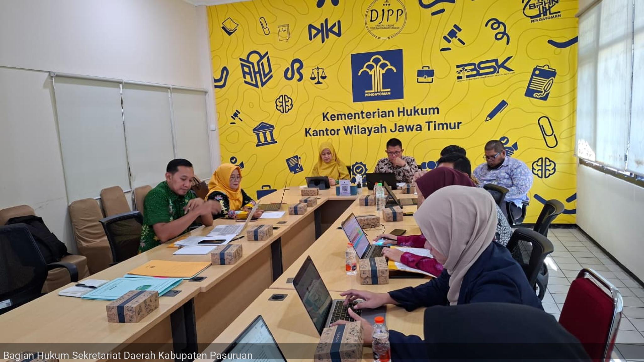 Rapat Pengharmonisasian Raperbup tentang Pedoman Penanganan Pengaduan Masyarakat
