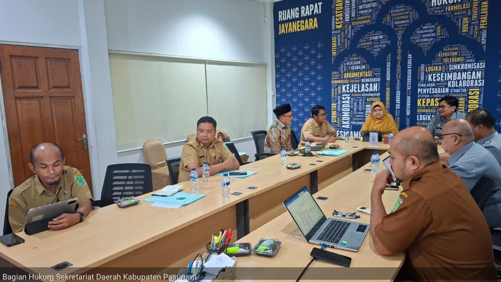 Rapat Pengharmonisasian Raperda tentang Kerja Sama Dalam Daerah