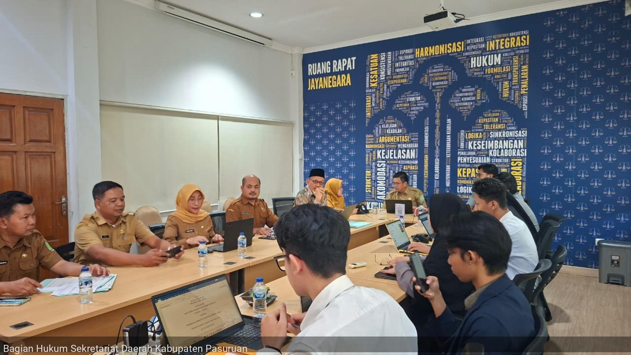 Rapat Pengharmonisasian Raperda tentang Perseroan Terbatas Pasuruan Sinergi Usaha